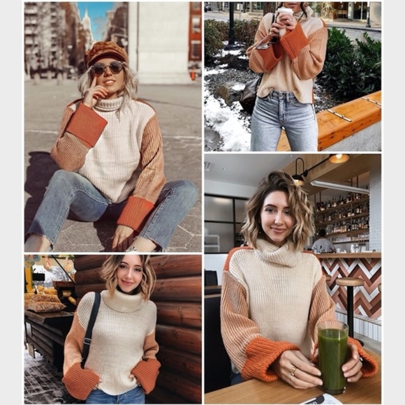 ★ Host Pick! ★ Colorblock Turtle Neck Sweater - Picture 7 of 8